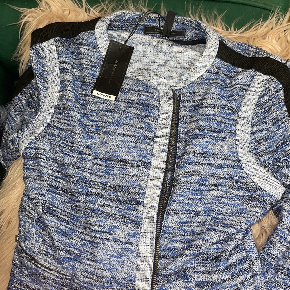 BCBG shorts and jacket outfit